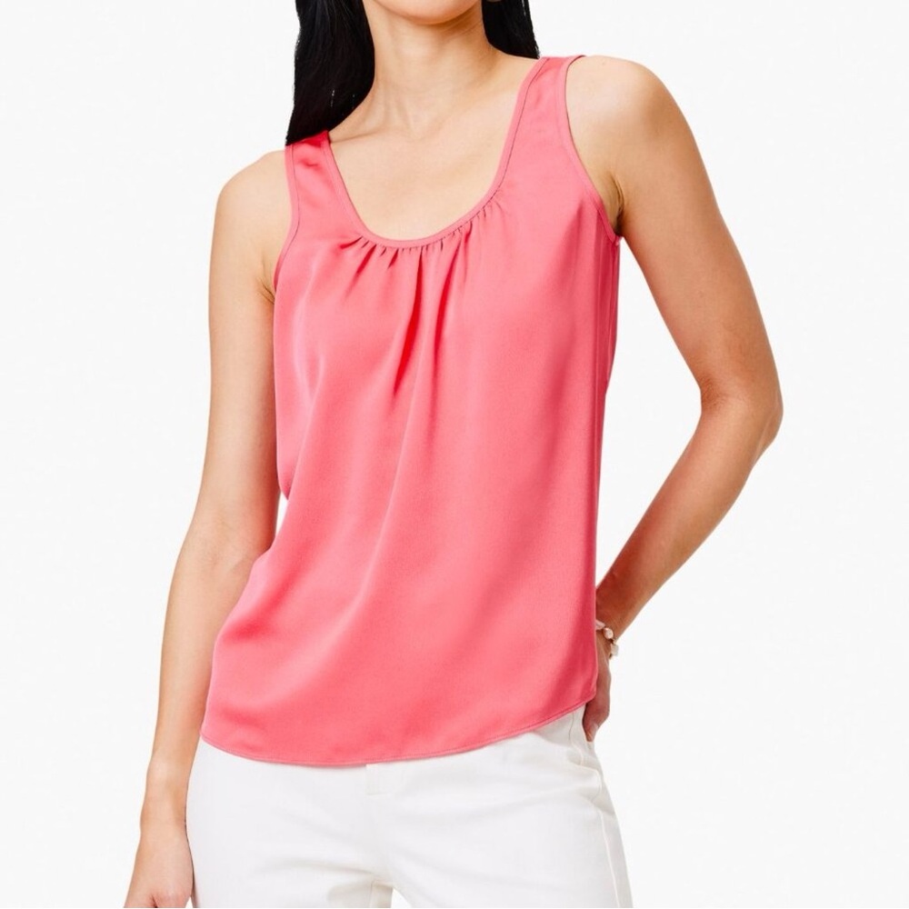 NIC+ZOE Women's Chiffon Pink Sleeveless Tank Top - Coral - Size XS - NWT